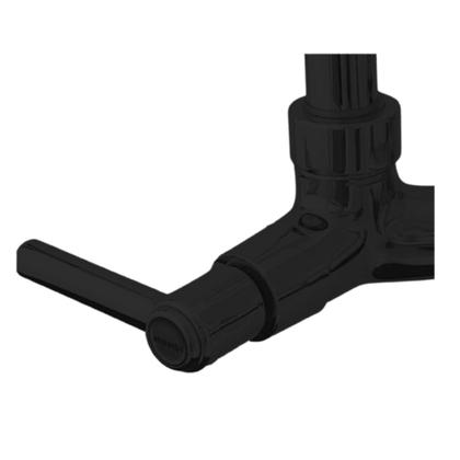Imagem de 7163 C80 CORPO PRETO T P Torneira Gourmet Bica Móvel em ABS Preta Parede Cozinha Tubo Flexível Preto P/ Filtros 1/4 Máquinas Lava Louças e Roupas 3/4