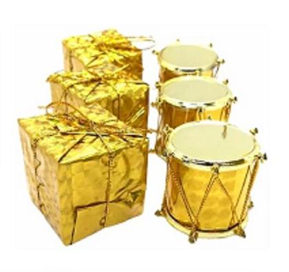 Imagem de 72 Pendente Decoração Árvore Natal Bolinhas Presente Tambor