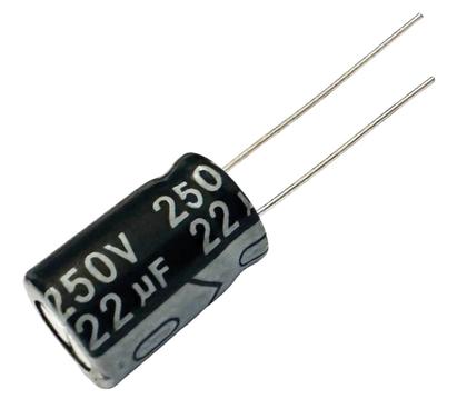 Imagem de 75 PÇS - CAPACITOR ELETROLITICO 22X250V - 22UF X 250V - 105º