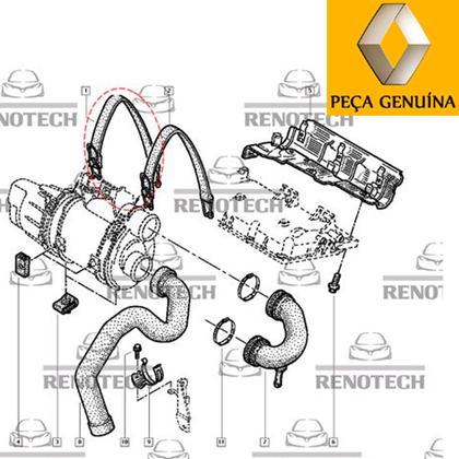 Imagem de 7700865127 - cinta do filtro de ar - lado direito - para motores 1.0 8v d7d / 1.2 8v d7f - 1998 a 2005 - clio ii / twingo / kangoo express / kangoo