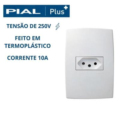 Imagem de 7un - Conjunto 4x2 Tomada 2P+T 10A Pialplus 615080
