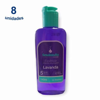 Imagem de 8 Aromatizador Limpeza Concentrado Desinfetante Essência Forte Ambiente 140ml Senalândia - Envio Já