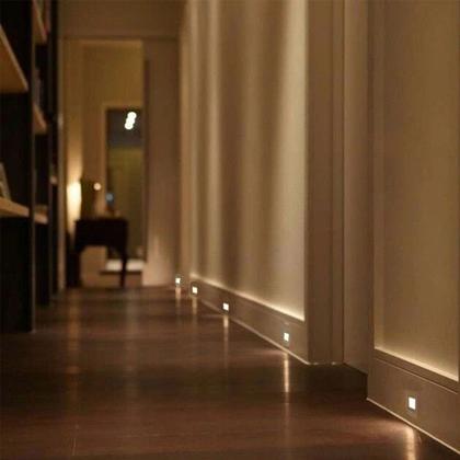 Imagem de 8 Balizador Para Embutir Parede Branco Mini Led 3000K Lup75