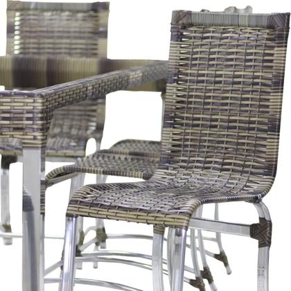 Imagem de 8 Cadeiras E Mesa De Jantar Haiti Em Alumínio Para Cozinha