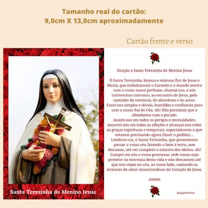 Imagem de 8 cartões de oração a Santa Teresinha do Menino Jesus 