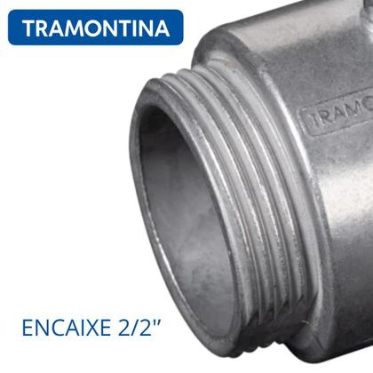 Imagem de 8 Conectores Sem Rosca Reto Cônico Alumínio 2/2 Tramontina