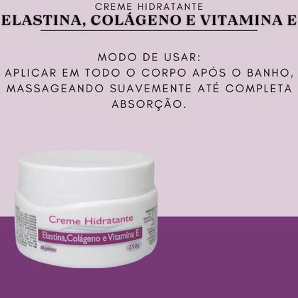 Imagem de 8 Creme Hidratante Alquimia Elastina Colágeno e Vitamina E Pote 250g