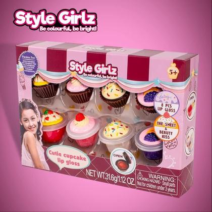 Imagem de 8 Cupcake Gloss Estilo Girls Infantil Kids Hidratante Labial Batom Labios