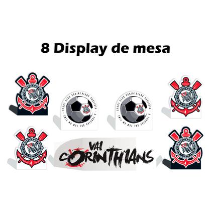 Imagem de 8 Display de mesa Decoração Corinthians Festa Completa