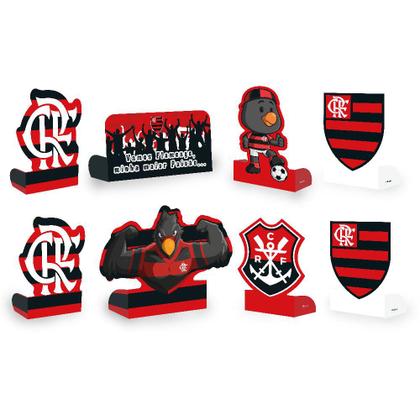 Imagem de 8 Display de mesa Decoração FLAMENGO festa completa