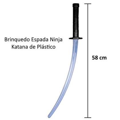 Imagem de 8 Espadas Ninja Infantil Preta Brinquedo Festa e Atacado