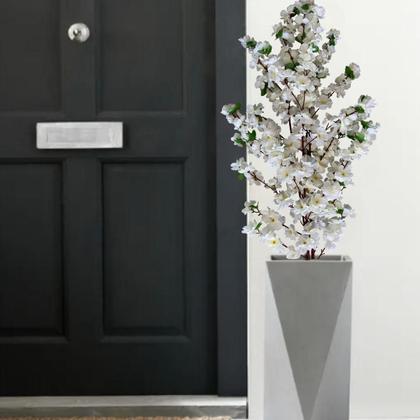 Imagem de 8 Galhos de Sakura Artificial  Enfeite Elegante para Ornamentação em Árvores de Cerejeira Decorativa - DE2023