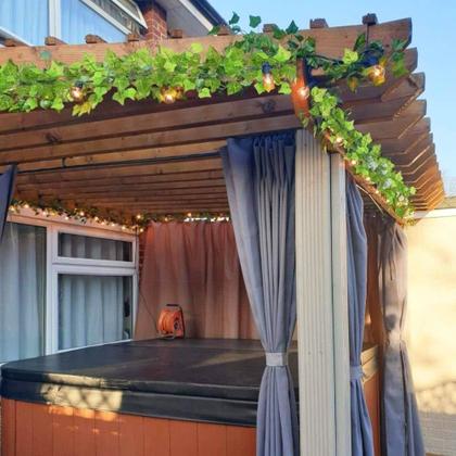 Imagem de 8 Hera Corrente Artificial Folha de Uva Trepadeira 16 Metros