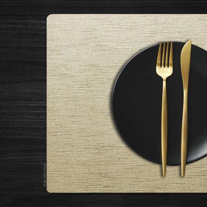 Imagem de 8 Jogo Americano Juta Areia - Impermeável Limpa Facil Pvc