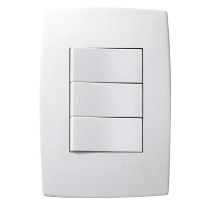 Imagem de 8 Kit Interruptor C/ Placa 3m Simples Branco 250v Pialplus