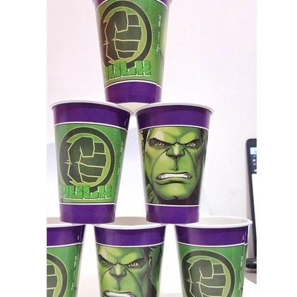 Imagem de 8 Lembrancinhas copos festa Hulk personalizado decoração