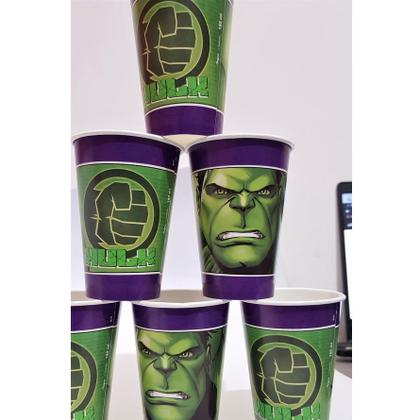 Imagem de 8 Lembrancinhas copos festa Hulk personalizado decoração