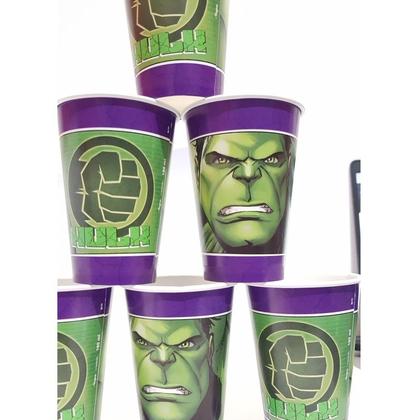 Imagem de 8 Lembrancinhas copos festa Hulk personalizado decoração