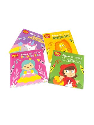 Imagem de 8 Livro Infantil Blocos de Colorir Mini livros Temas variado