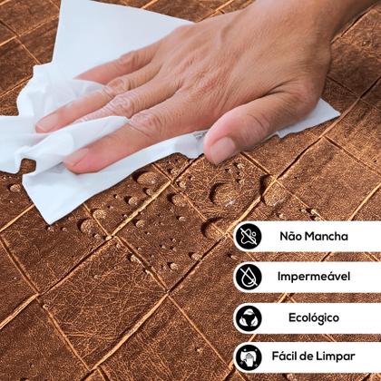 Imagem de 8 Lugares Americanos para Mesa e 8 Porta Copos em Mosaico Caramelo