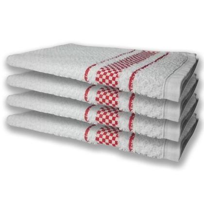 Imagem de 8 Panos De Prato Atoalhado Felpudo Premium 4 Vermelho 4 Roxo