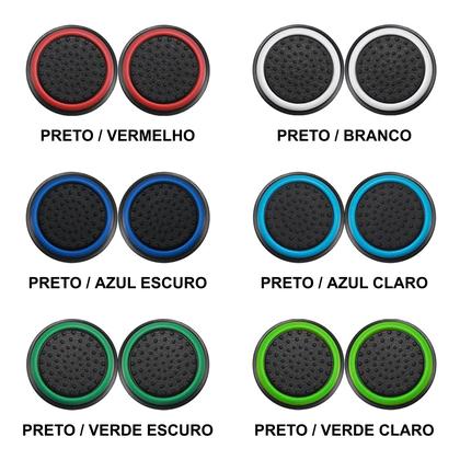 Imagem de 8 Pares de Grips p/ controle Anti Derrapante Silicone Botão Analógico do Joystick Playstation PS3 PS4 PS5 Xbox One Series Nintendo Compatível