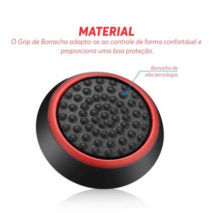 Imagem de 8 Pares de Grips p/ controle Anti Derrapante Silicone Botão Analógico do Joystick Playstation PS3 PS4 PS5 Xbox One Series Nintendo Compatível