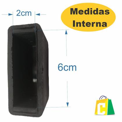 Imagem de 8 Pé Sapata Ponteira P/ Escada De Alumínio Doméstica 20x60mm