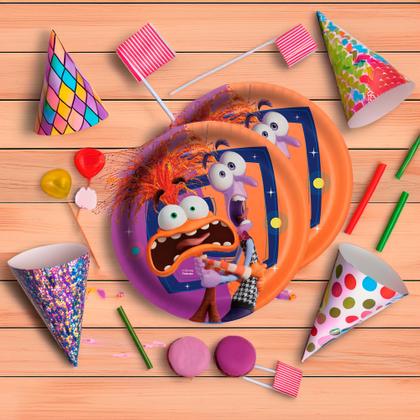 Imagem de 8 Pratos festa Divertidamente Decooração completo 18cm