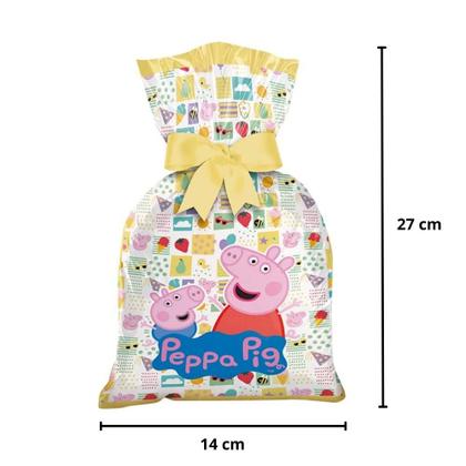 Imagem de 8 Sacolas Saquinho Surpresa Decoração Festa Peppa Pig