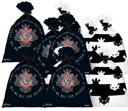 Imagem de 8 Sacolas surpresa Lembrancinhas Corinthians decoração aniv