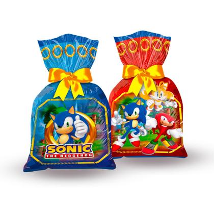 Imagem de 8 Sacolas surpresa Lembrancinhas Sonic decoração