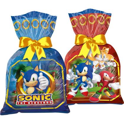Imagem de 8 Sacolas surpresa Lembrancinhas Sonic decoração