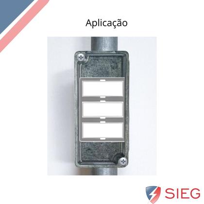Imagem de 8 Tampa Condulete 3 Interruptor Tecla 1 Polegada Sieg