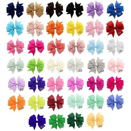 Imagem de 8 Un. Laço Para Cabelo Infantil Adulto Com Jacaré Cores