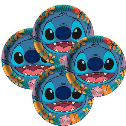 Imagem de 8 un Pratos Decoração Stitch Festa Aniversário 18cm