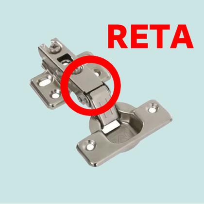 Imagem de 8 UNIDADES Dobradiça Com Amortecedor RETA  35mm Calço Fixo para porta de armário /móveis