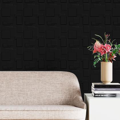 Imagem de 80 Placas Pvc 3d Revestimento de Parede Auto relevo decorativa Quarto Sala Cozinha 25cm x 25cm