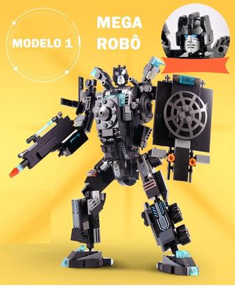 Imagem de 820 Peças Blocos Montar Polícia Swat Mega Caminhão + Mega