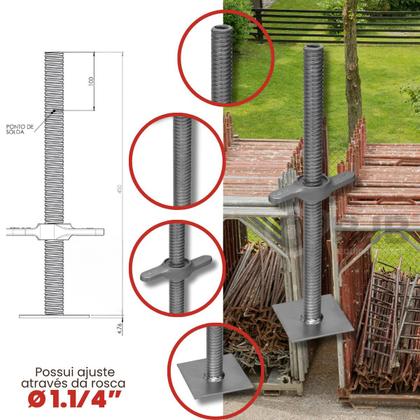 Imagem de 8X Sapata Em Aço Com Ajuste Andaimes Tubular 1 .¼ 4 Peças