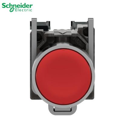 Imagem de 9 Botão Comando Metálico 1 Na 1 Nf 22mm Xb4ba45 Schneider Vermelho