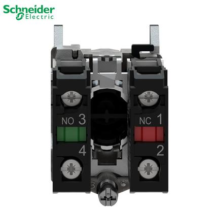 Imagem de 9 Botão Comando Metálico 1 Na 1 Nf 22mm Xb4ba45 Schneider Vermelho