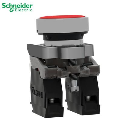 Imagem de 9 Botão Comando Metálico 1 Na 1 Nf 22mm Xb4ba45 Schneider Vermelho