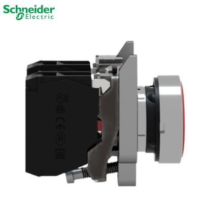 Imagem de 9 Botão Comando Metálico 1 Na 1 Nf 22mm Xb4ba45 Schneider Vermelho