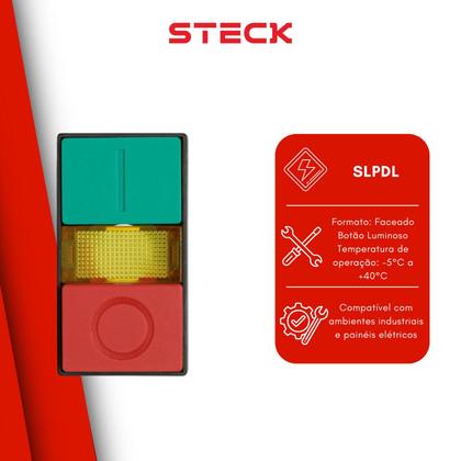 Imagem de 9 Botão Pulsador Duplo Luminoso Steck SLPDL Max Botton