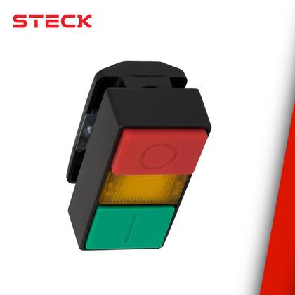 Imagem de 9 Botão Pulsador Duplo Luminoso Steck SLPDL Max Botton