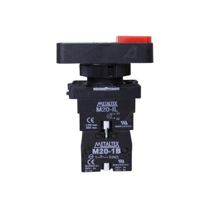 Imagem de 9 Botões Duplo De Plástico 1na+1nf 24v Vd/vm - Metaltex