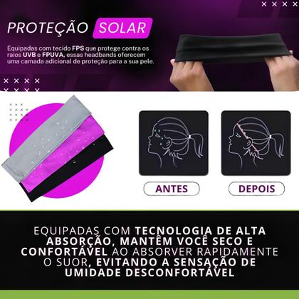 Imagem de 9 Faixas De Cabeça Esporte Corrida Academia Yoga Headband Bandana Turbante