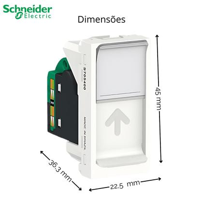 Imagem de 9 Módulo Tomada Rj45 8 Fios Upt Cat5e Schneider Linha Orion S70540004