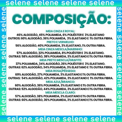 Imagem de 9 Pares Meias Infantil Selene Estampada Calcanhar Verdadeiro